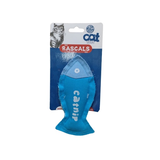 [JUG94275] Pez de tela con hierba gatera Rascals