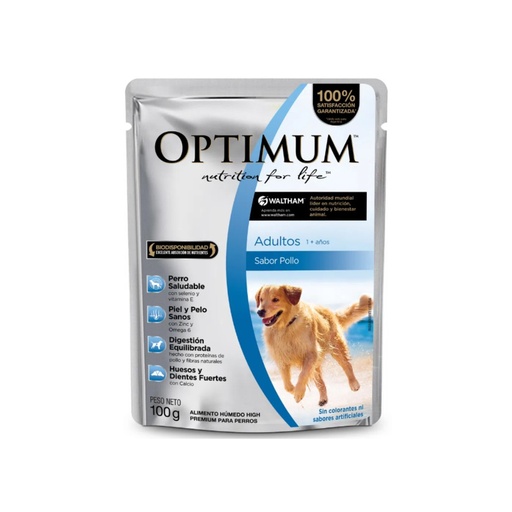 [OSPAMG001] Pouch Optimum Adulto Med Gr Sabor Pollo x 100gr