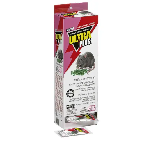 [1023] Ultra Plus raticida caja 30 unidades x 50gr