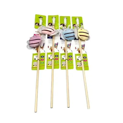 [7524002025876] Cañita para gato abejita de peluche