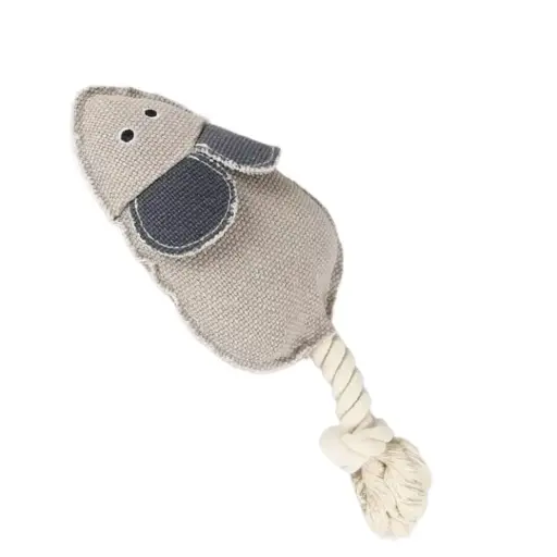 [8686000051505] Rata de hilo con sonajero y cola de soga