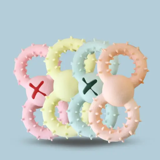 [8688250529209] Mordillo 8 con cruz dosificador color pastel