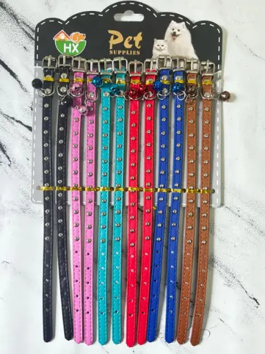 [8688230914704] Collar para gato cuerina con 11 puntos