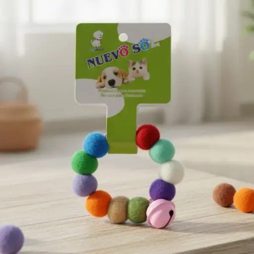 [8672250430016] Collar para gato de pompones