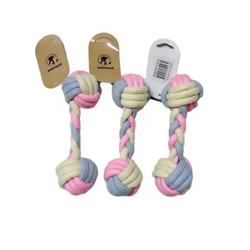 [6885014720939] Soga dos pelotas nudo de algodón pastel