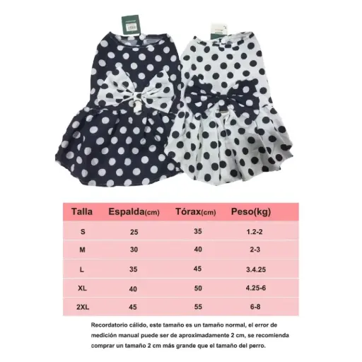 [6937250918011L] Vestido con lunares Talle L