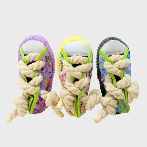 [8672260321106] Juguete mordillo zapatilla con cordones