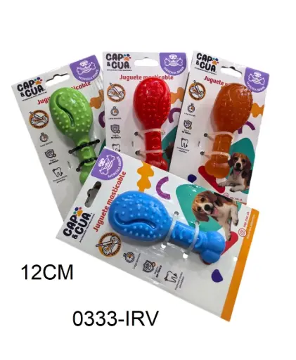 [0333-IRV] Mordillo pata de pollo masticable 12cm mordida suave