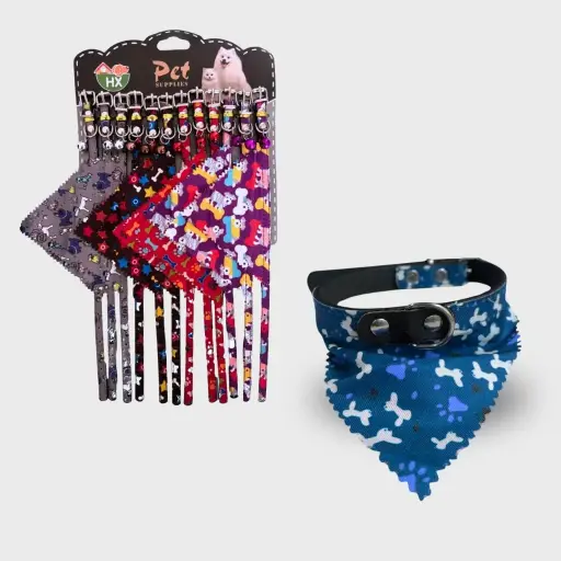 [8688211110910] Collar con pañuelo forrado con estampado 1cm