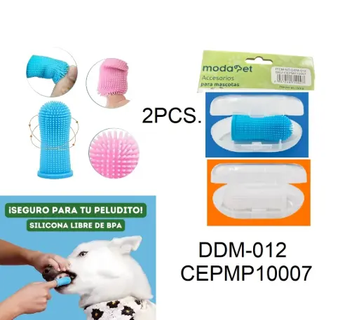 [6937240710007] Cepillo dental de silicona individual para dedos x 2 unidades