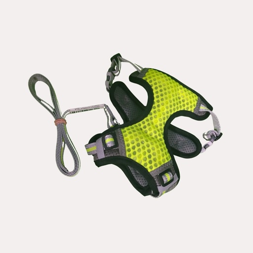 [8686000082059] Arnés y correa tela aireada blister Talle L